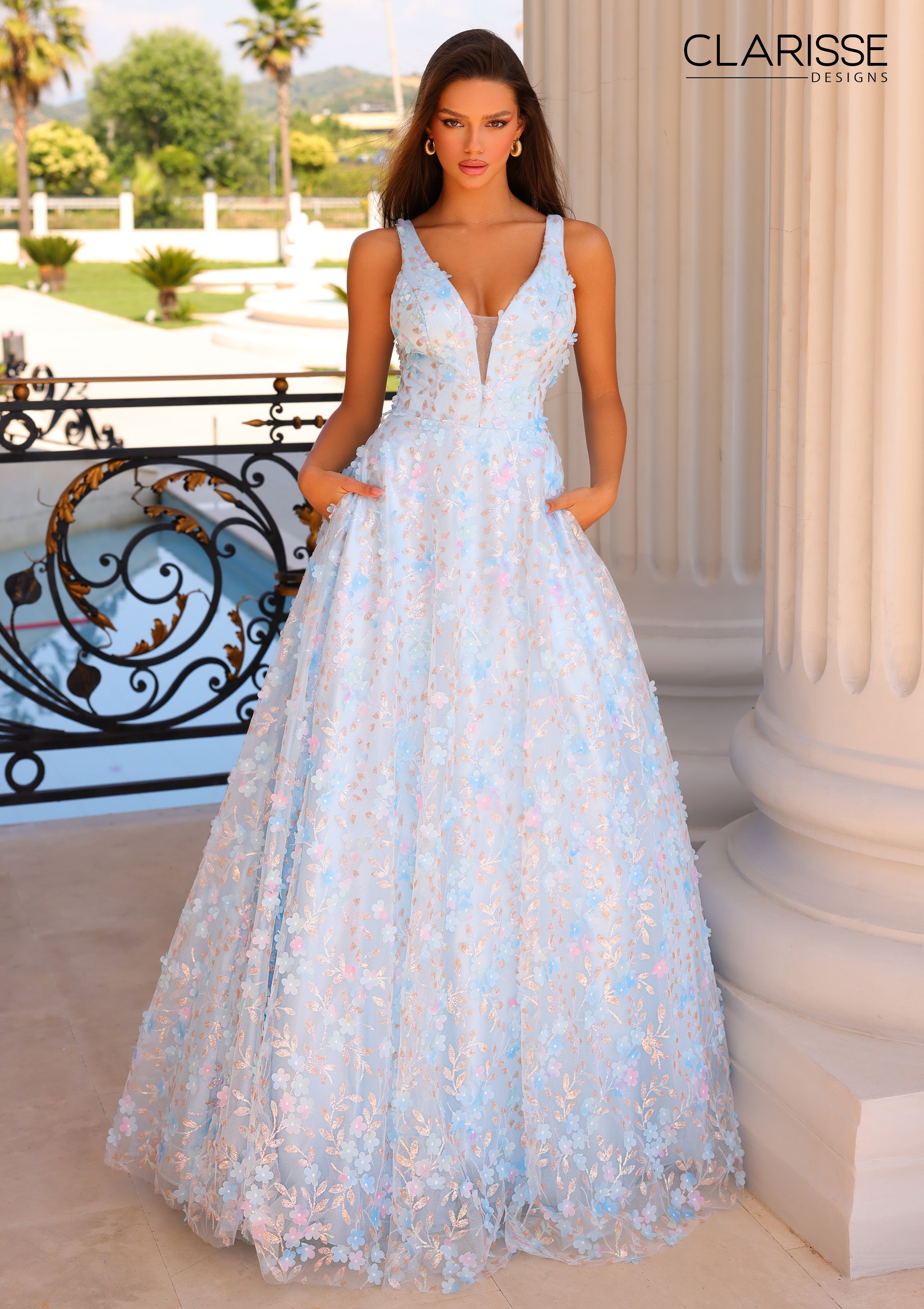 Clarisse Designs Floral Ball Gown | Style #810723 Clarisse Designs Floral Ball Gown | Style #810723