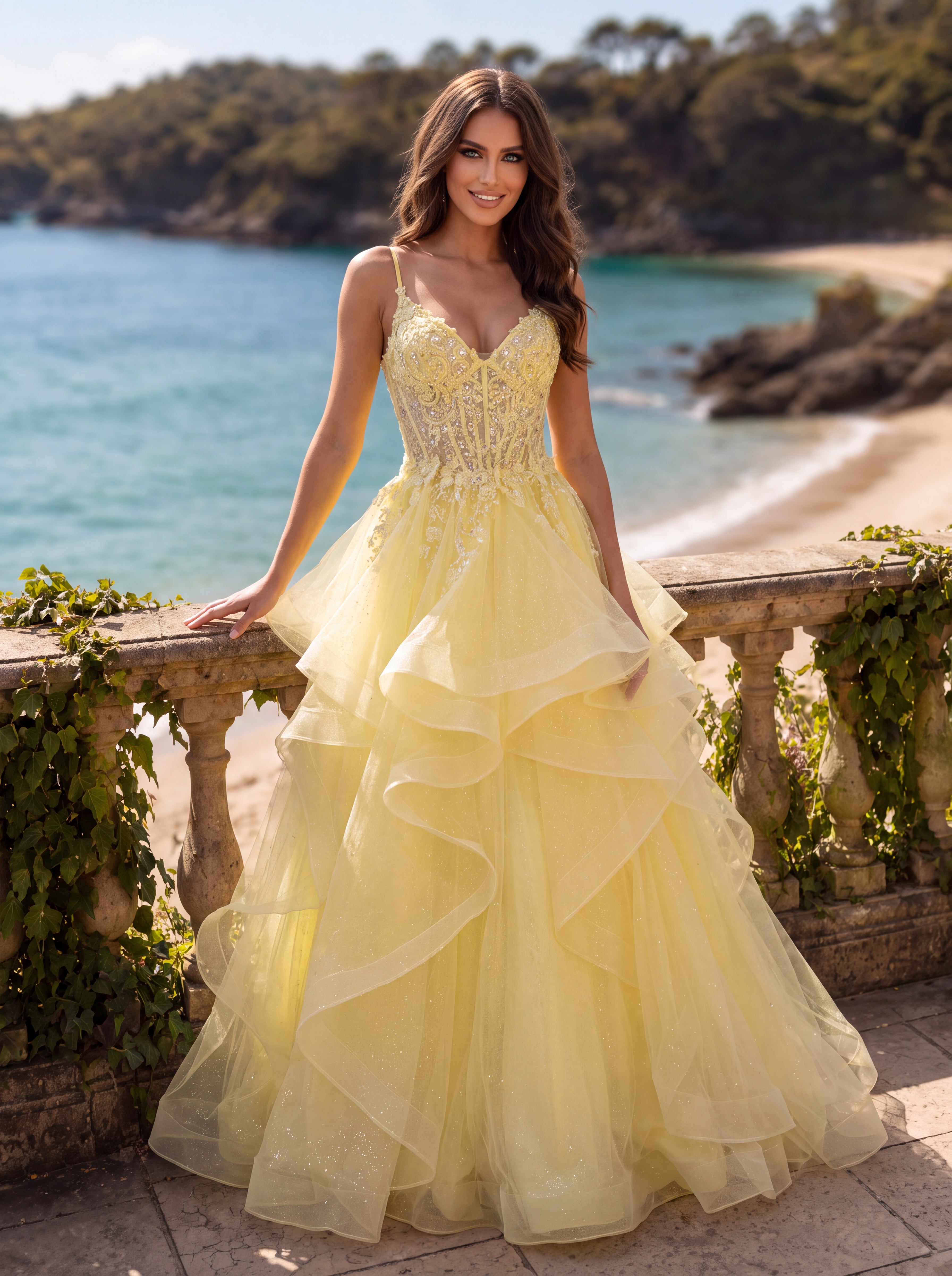 Clarisse 63102 Lemon prom dress - view 3