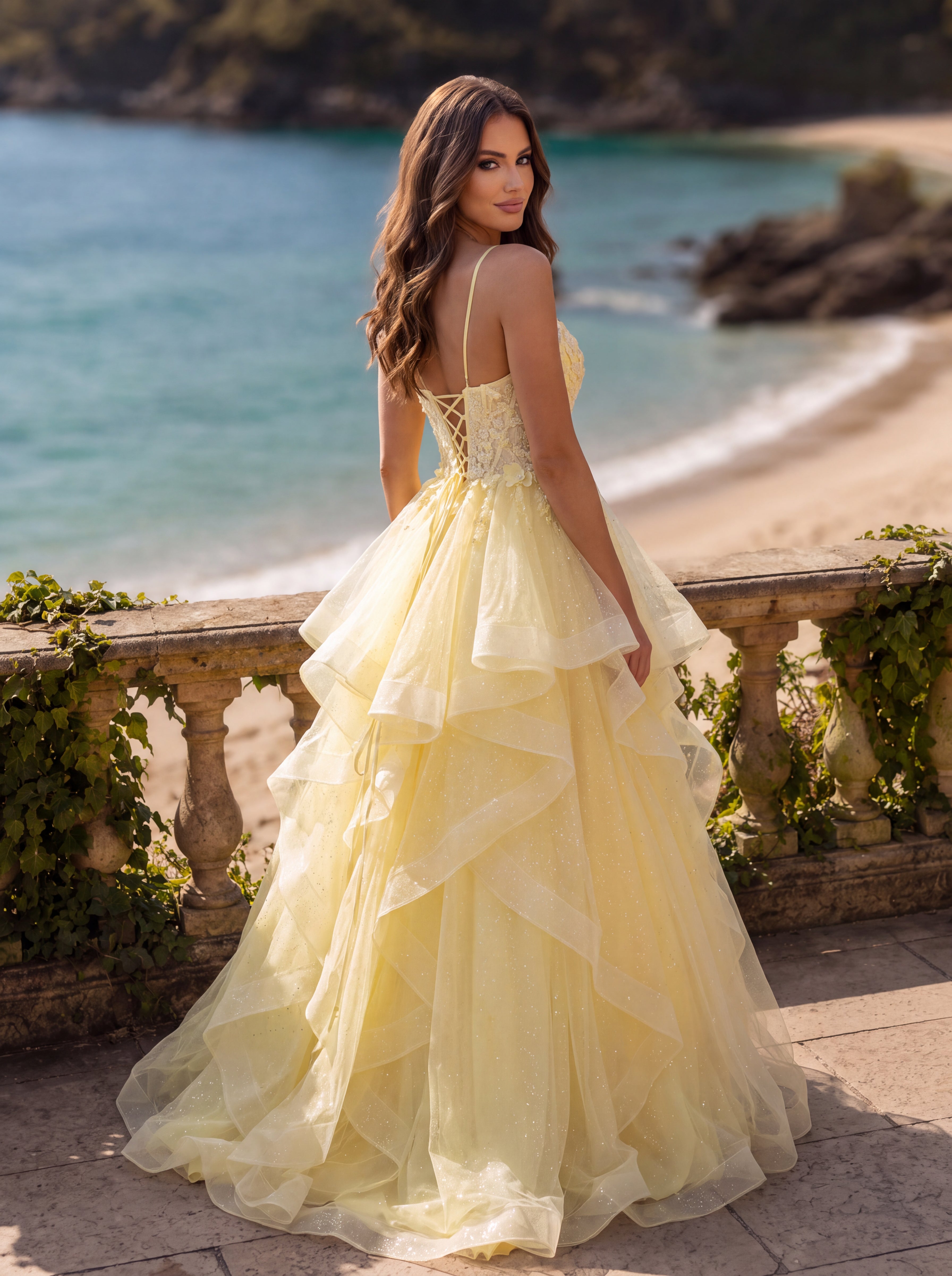 Clarisse 63102 Lemon prom dress - view 4