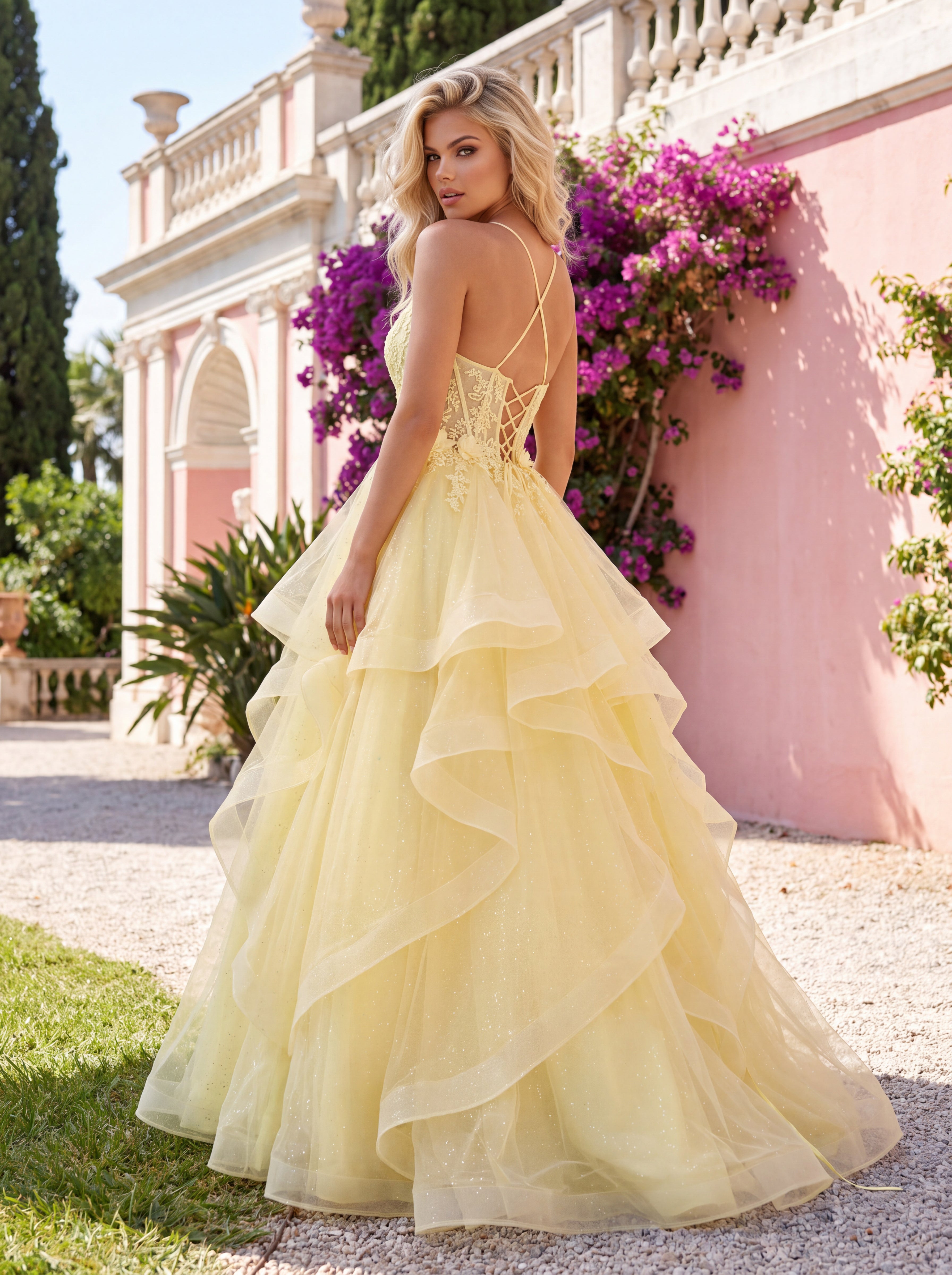 Clarisse 63102 Lemon prom dress