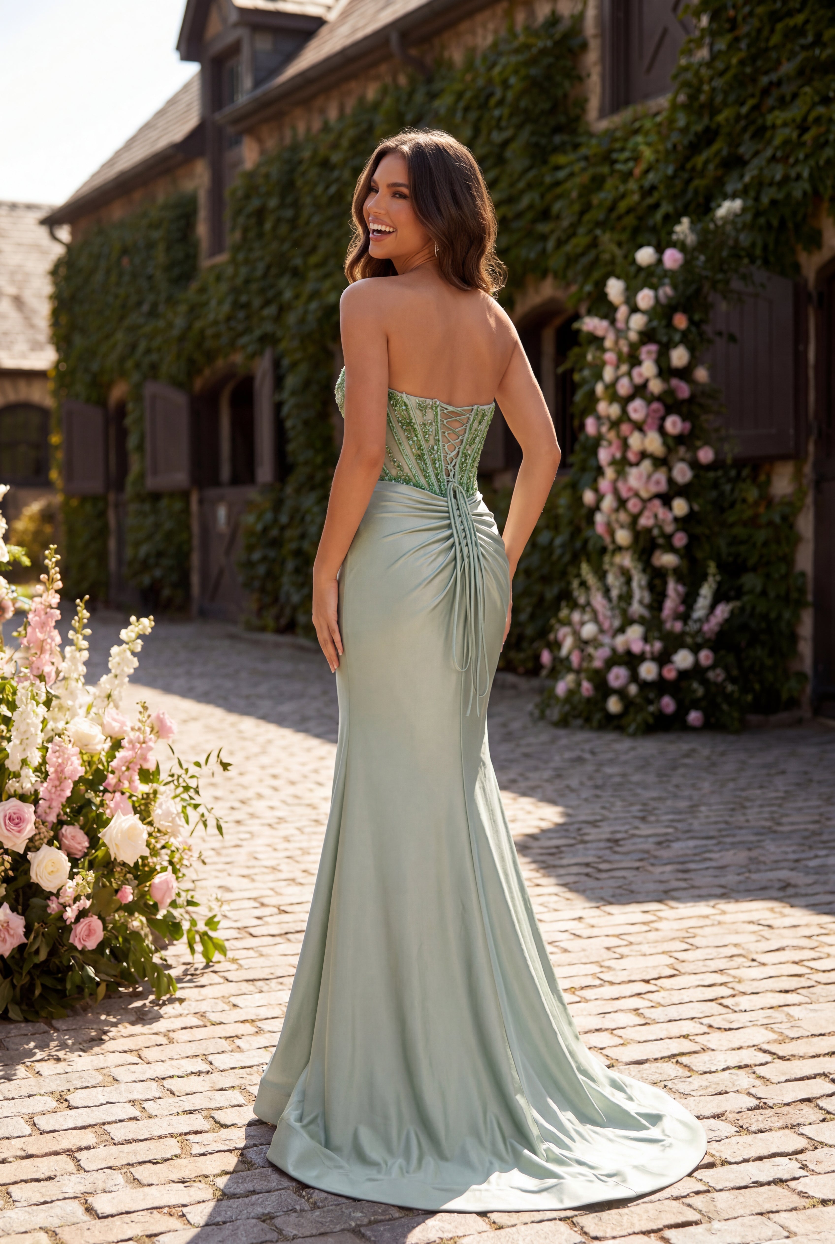 Clarisse 63109 Sage prom dress