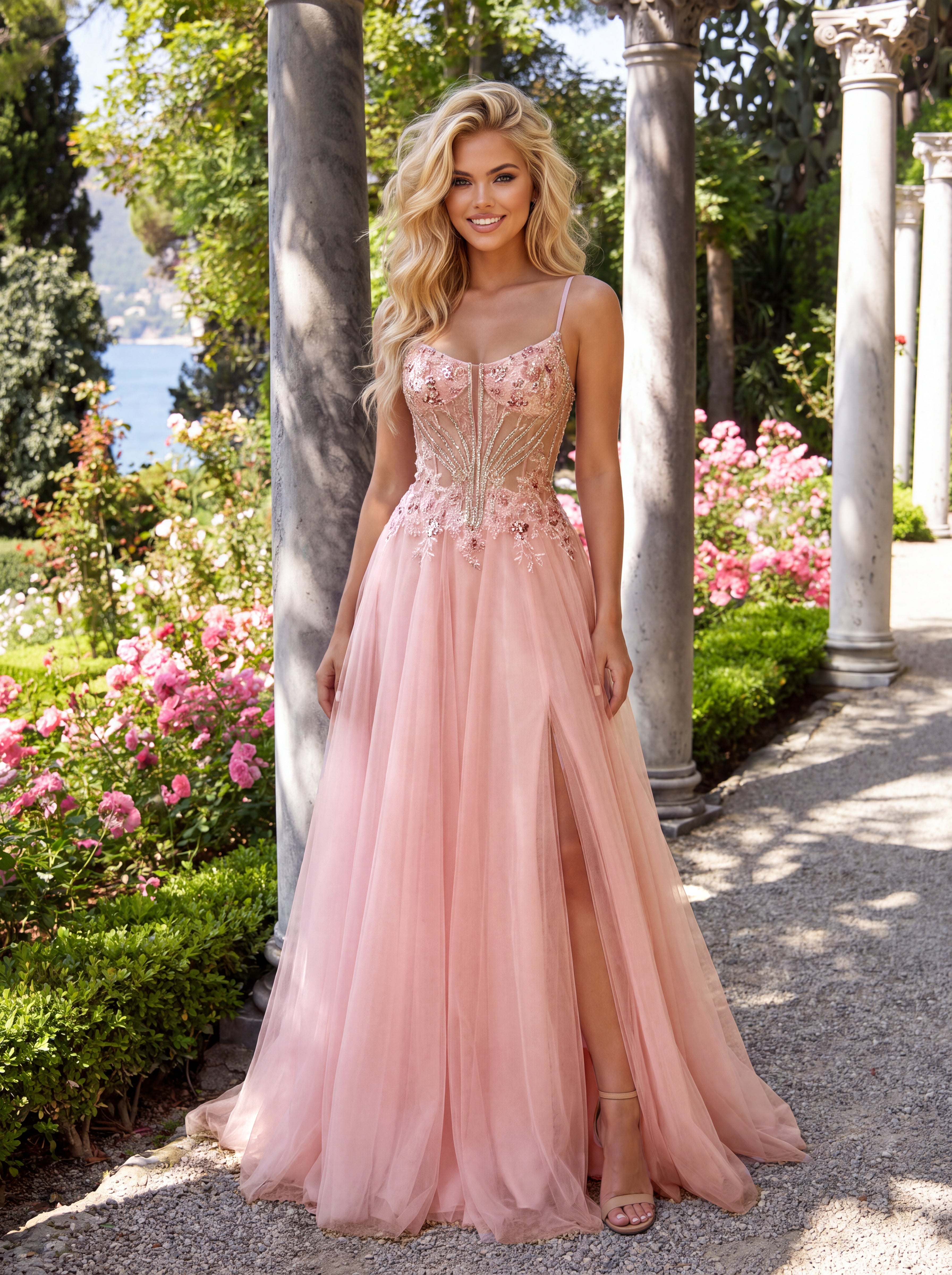 Clarisse 63117 Blush Pink prom dress
