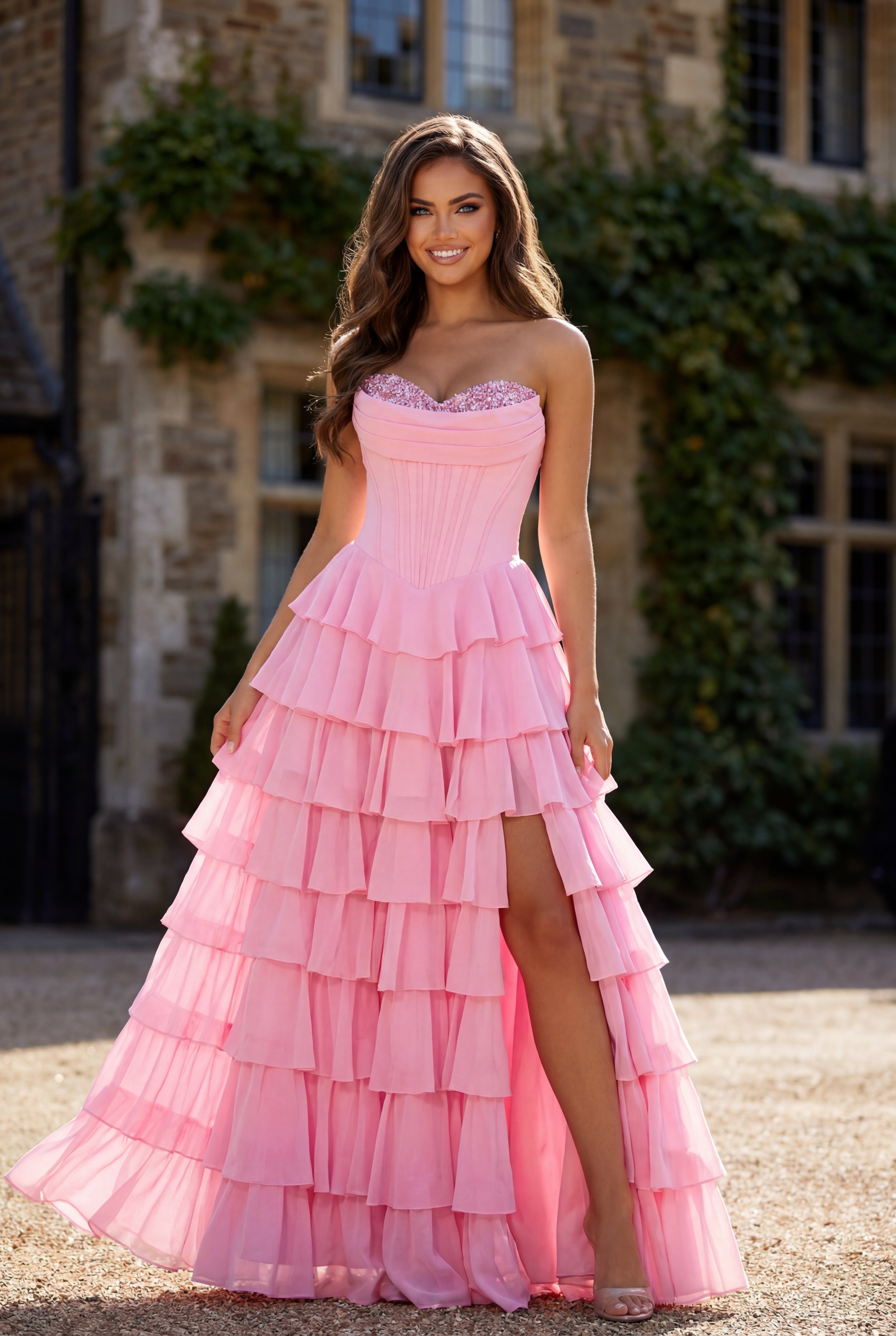 Clarisse 63129 Baby Pink prom dress - view 2
