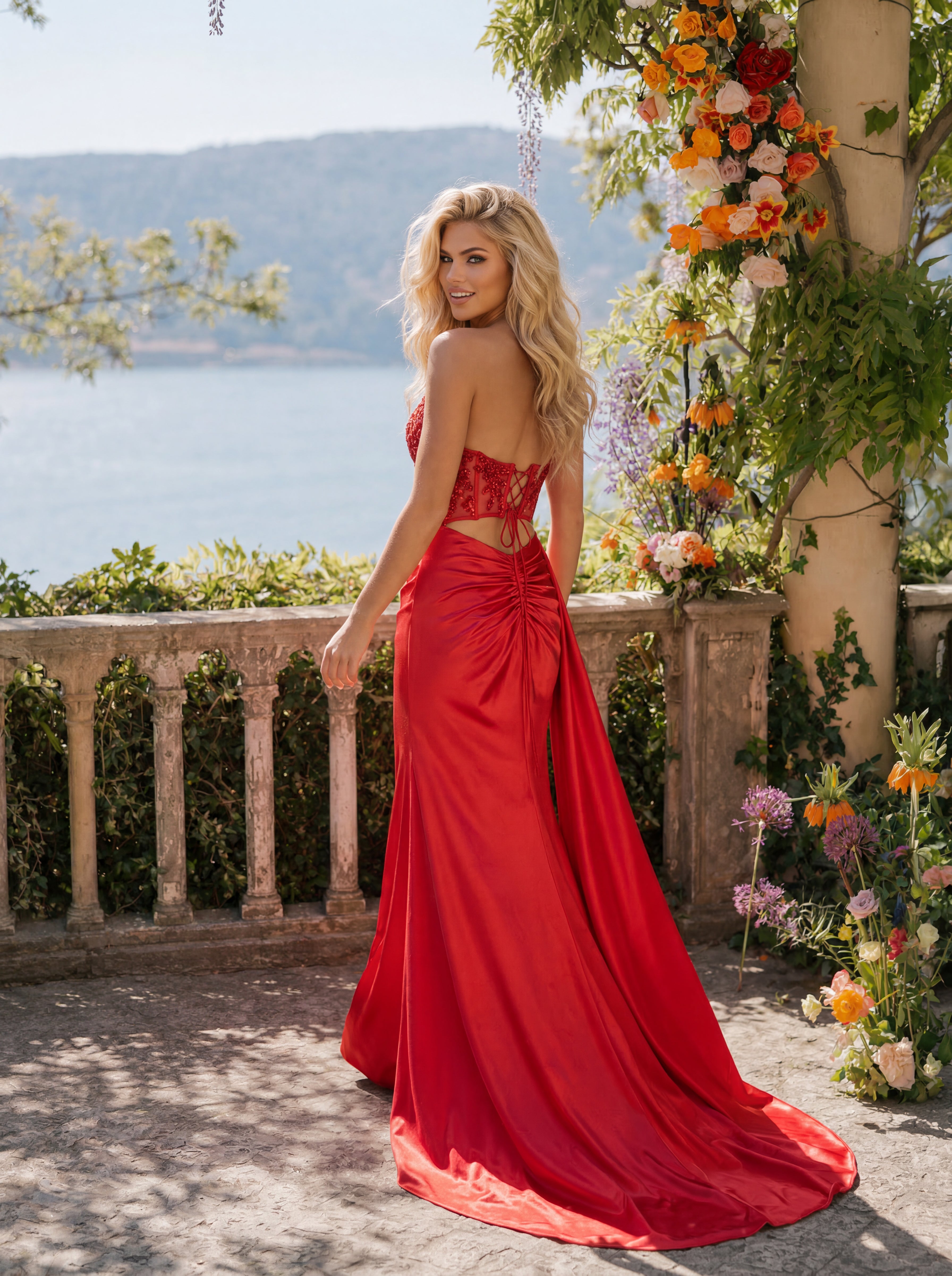 Clarisse 63142 Red prom dress - view 2