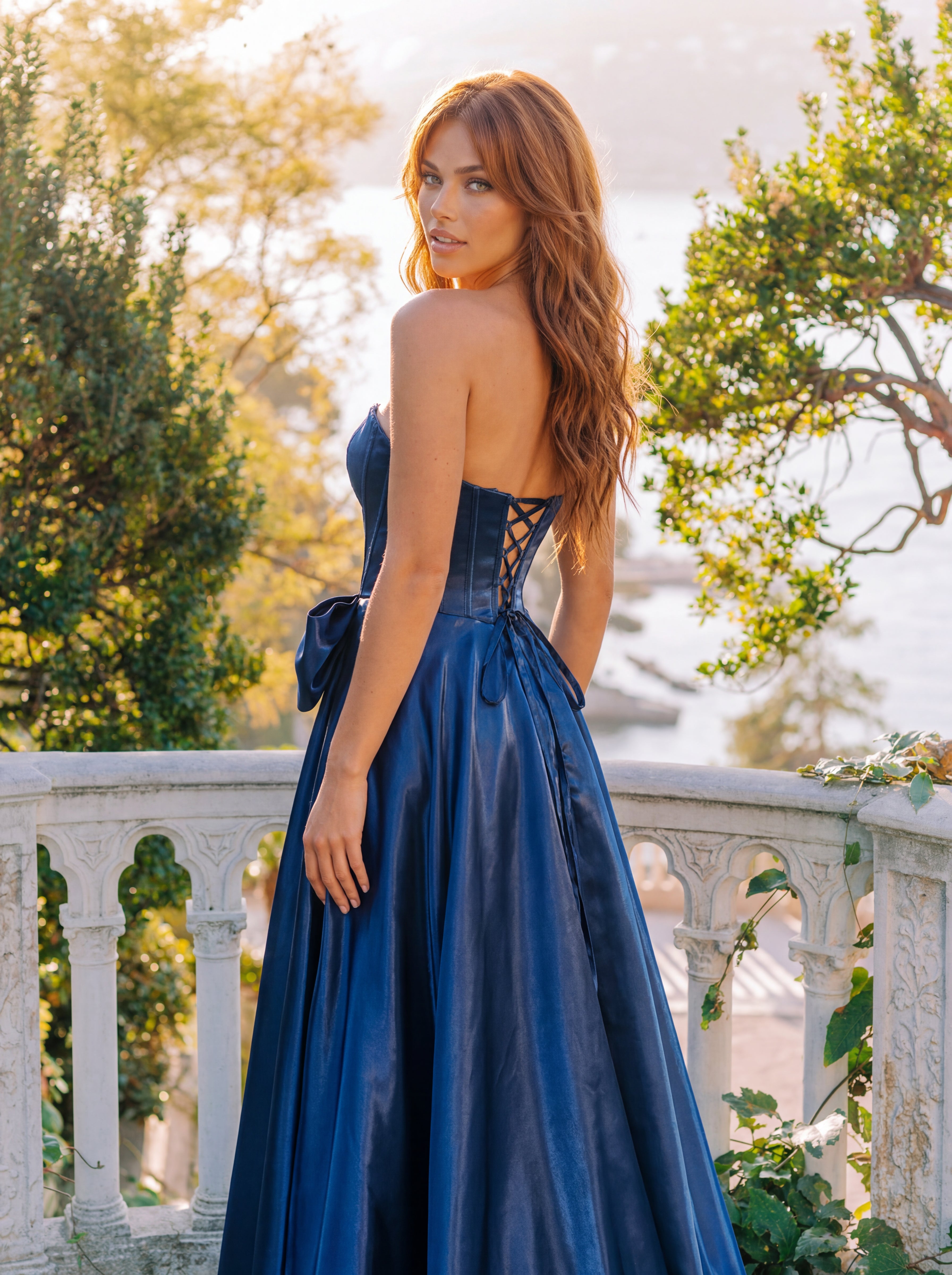 Clarisse 63143 Navy prom dress - view 3