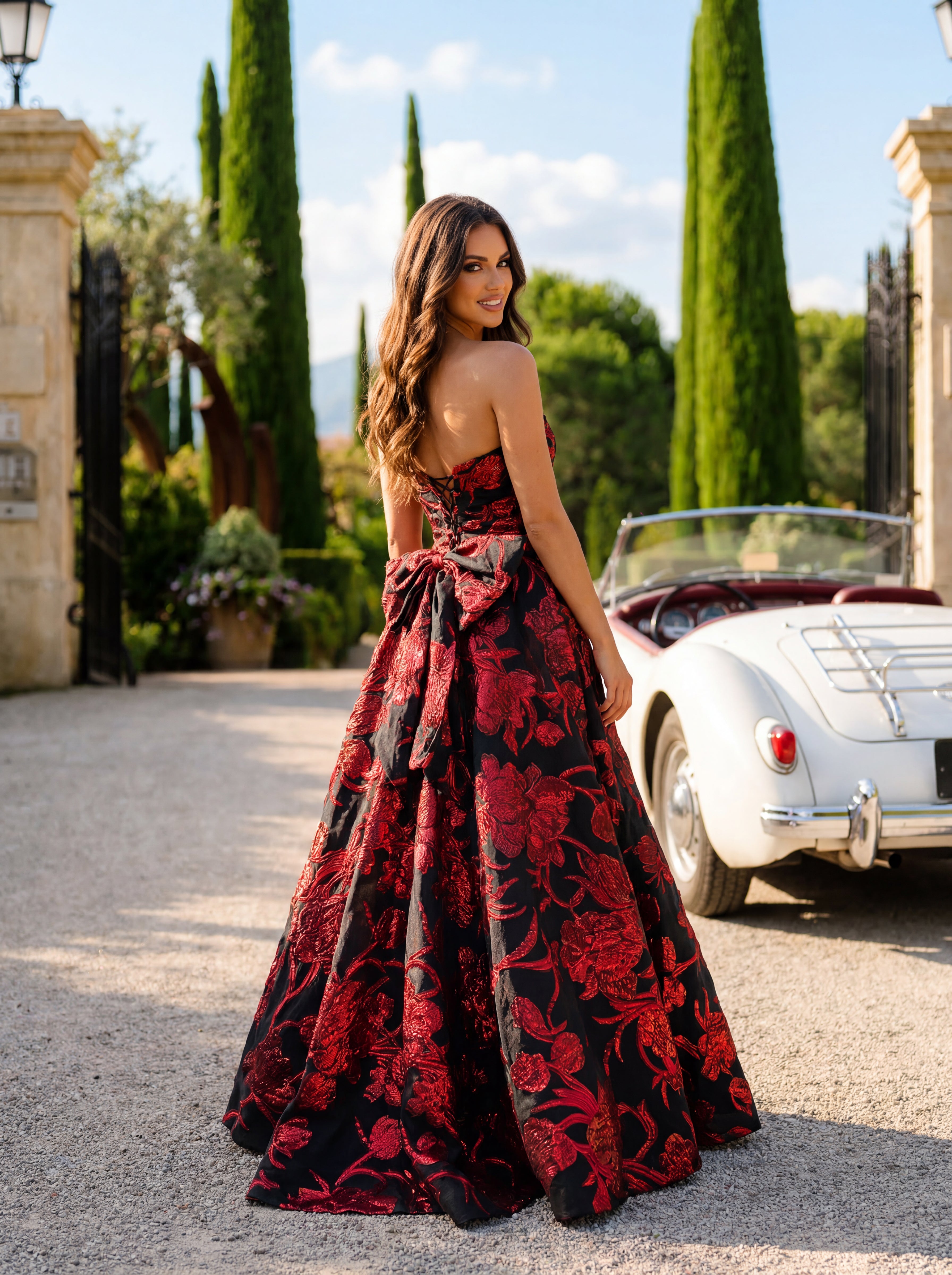 Clarisse 63170 Red/Black prom dress