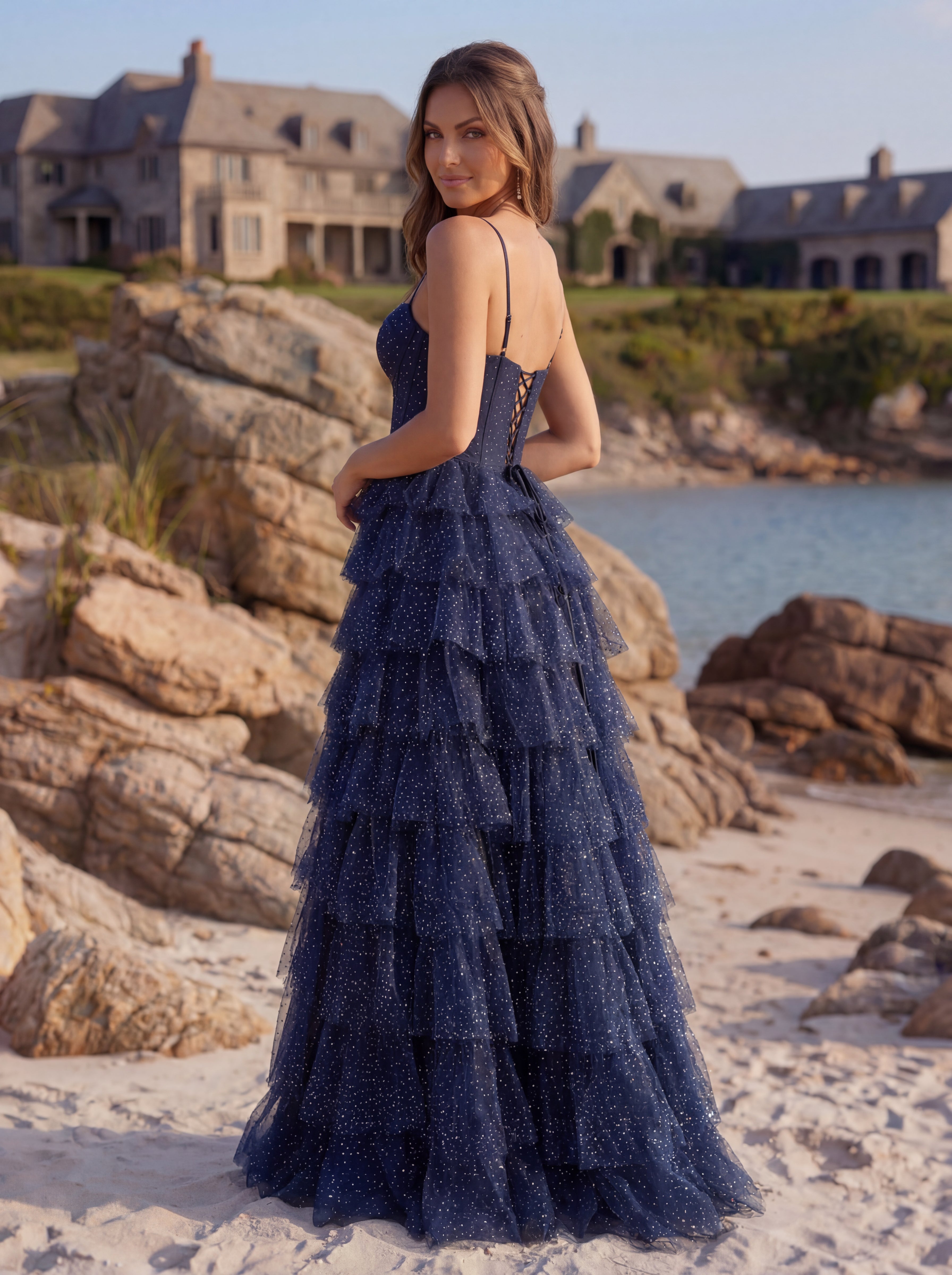 Clarisse 63171 Midnight Sky prom dress - view 2