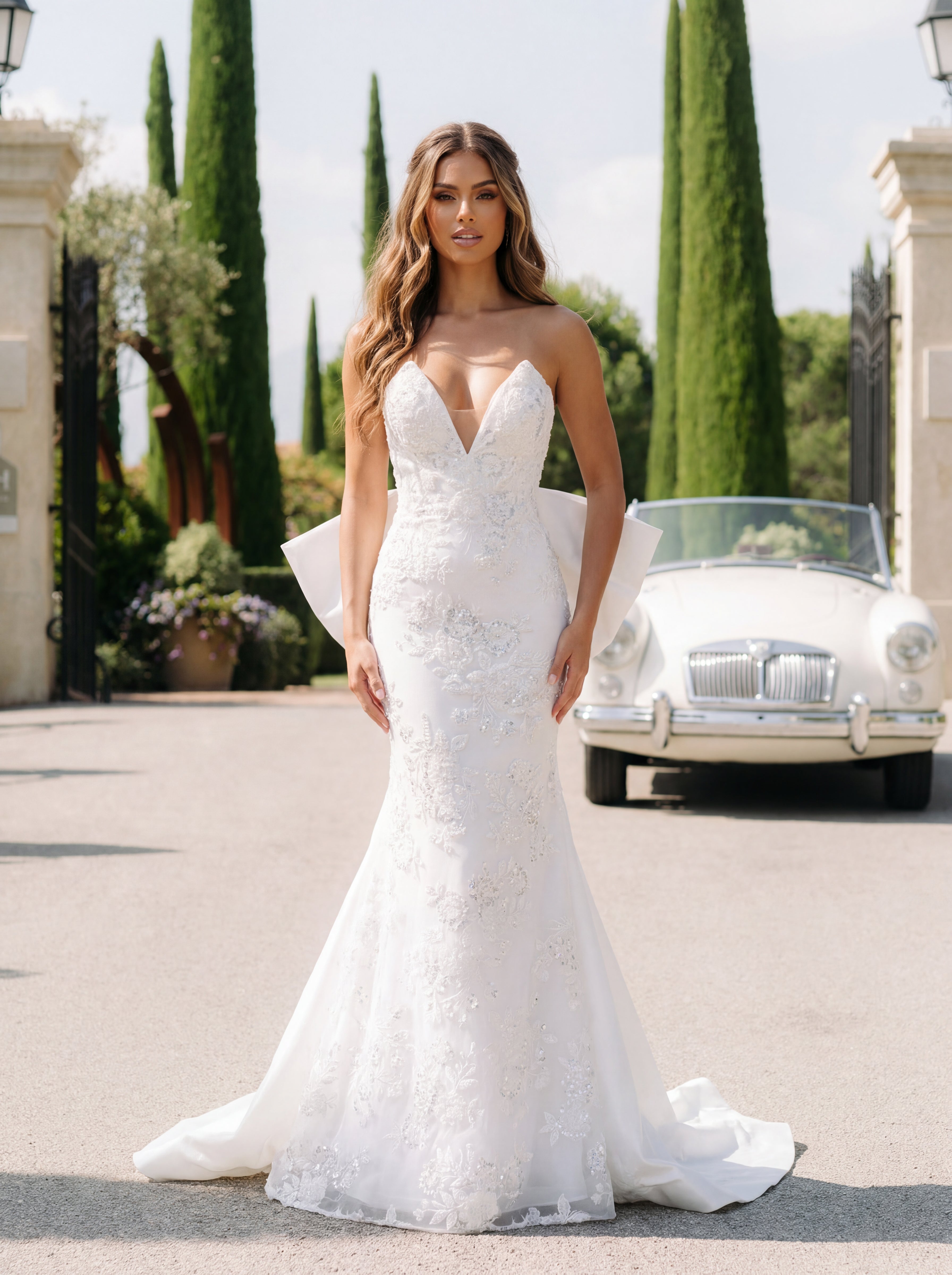 Clarisse 63211 Ivory prom dress - view 4